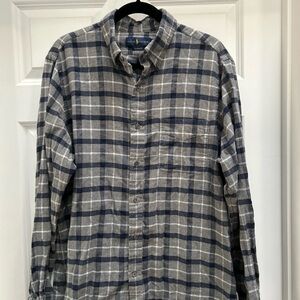 POLO RALPH LAUREN MENS BRUSHED PLAID CLASSIC FIT SHIRT XL